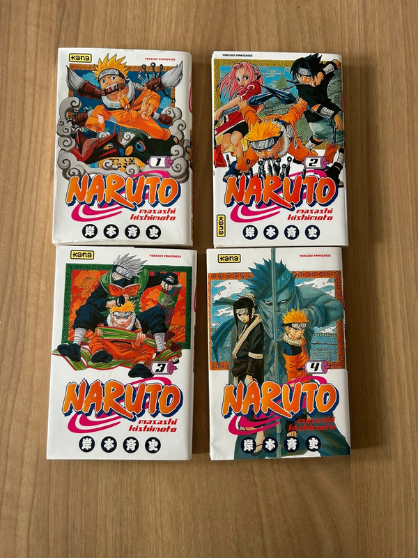 Lot de 4 livres NARUTO en excellent état