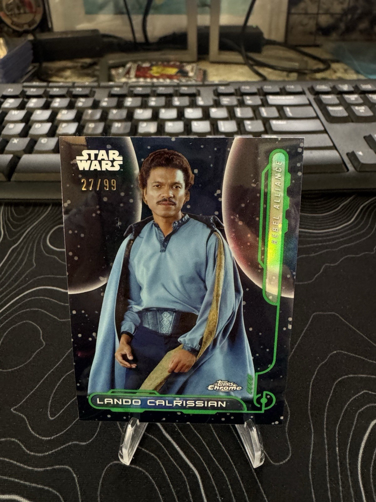 2024 Topps Chrome Star Wars Rebel Alliance Lando Calrissian #RA-5 Green /99