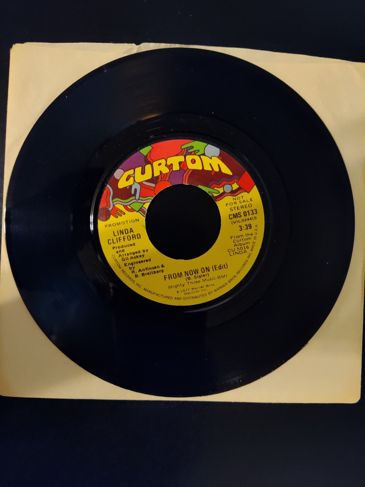 Linda Clifford - From Now On (Stereo and Mono) 45rpm 7" Single Promo