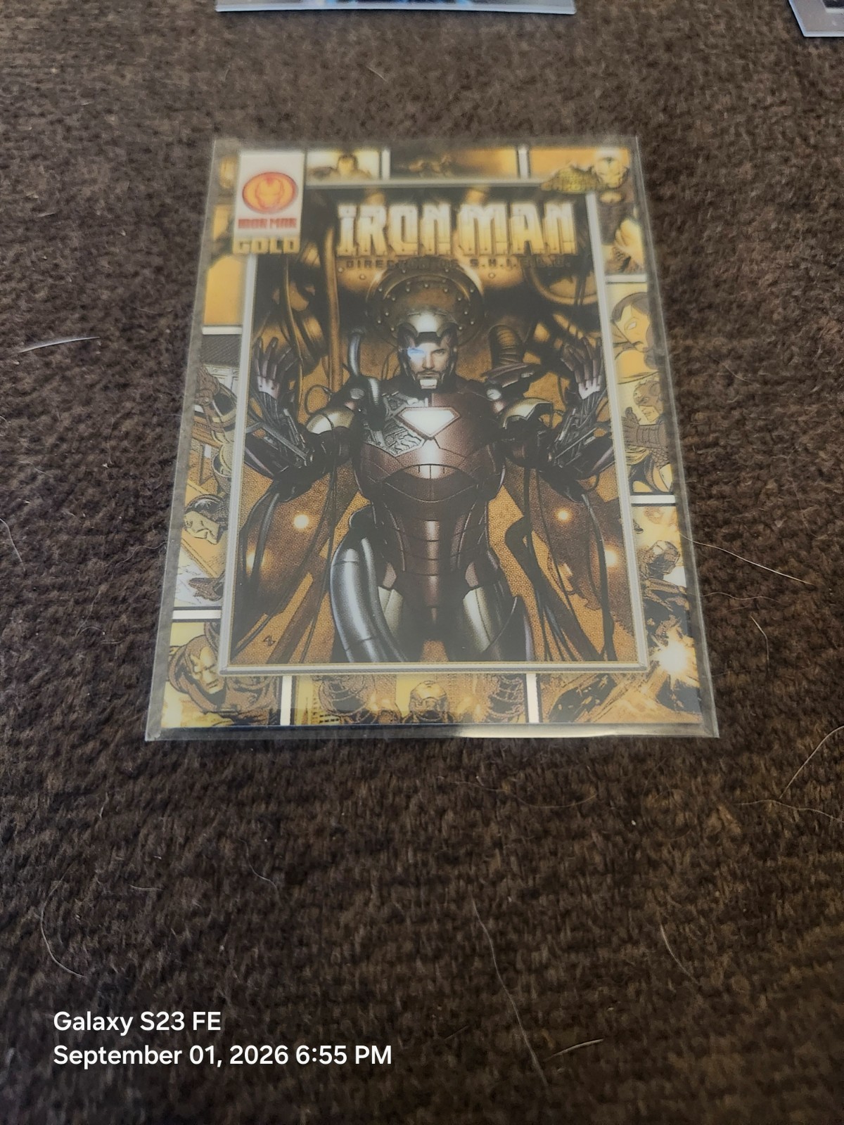 Marvel Trading Card Topps Chrome Iron Man Gold