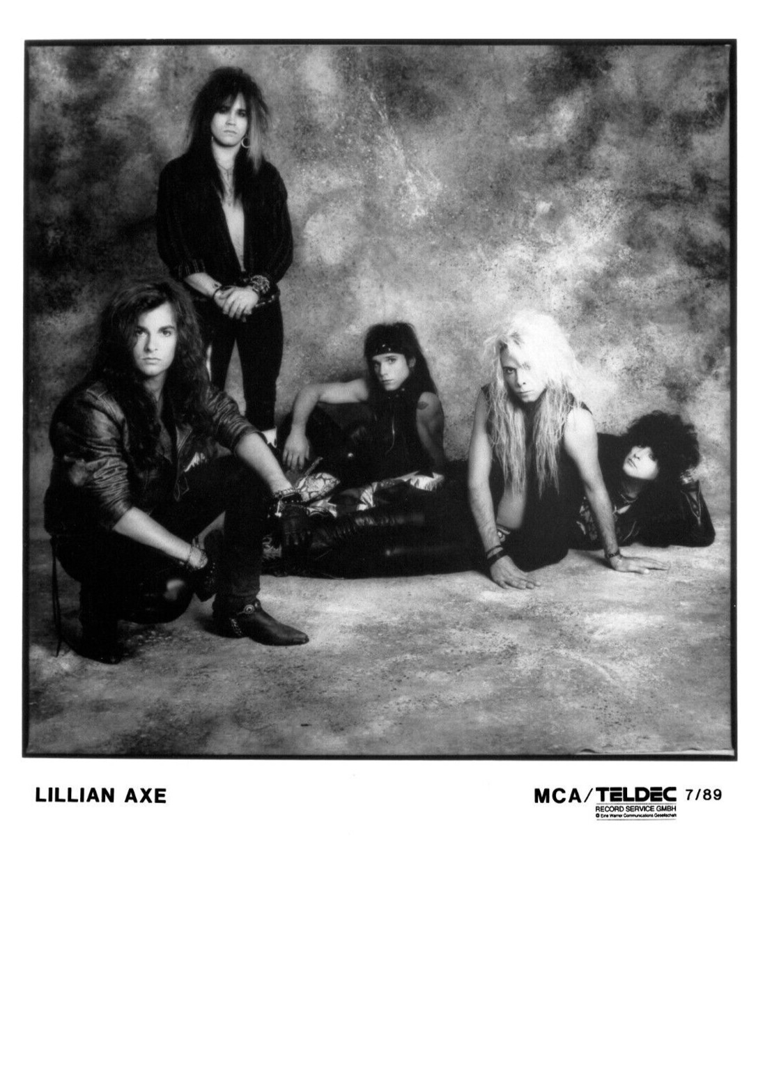 Lillian Axe - Promo Photo 1989 - Love + War - Poetic Justice - Hard Glam Rock