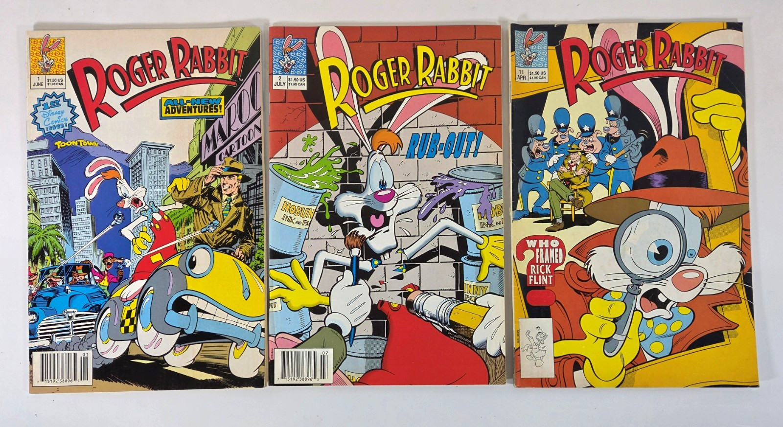 Roger Rabbit Walt Disney Comics ~ Lotto di 3 ~ #1 #2 #11