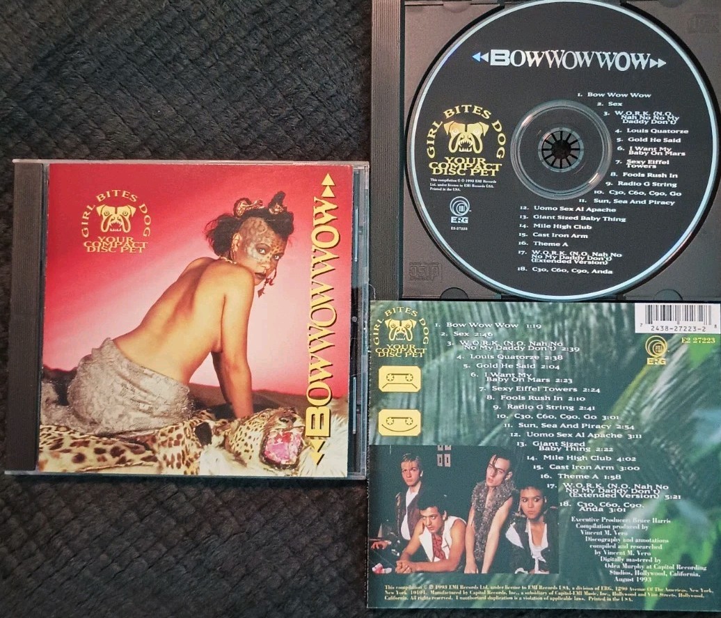 BOW WOW WOW Girl Bites Dog CD 1993 gold he said SEX MILE HIGH CLUB C30 C60 C90