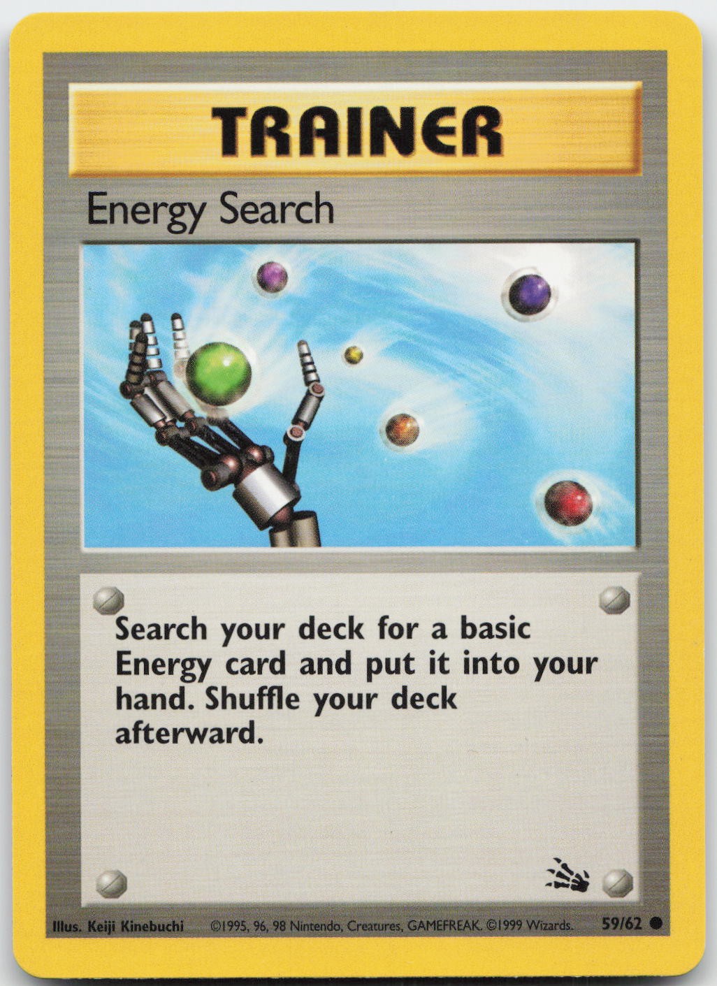 Energy Search 59/62 Pokemon fossile comune illimitato giocato leggermente