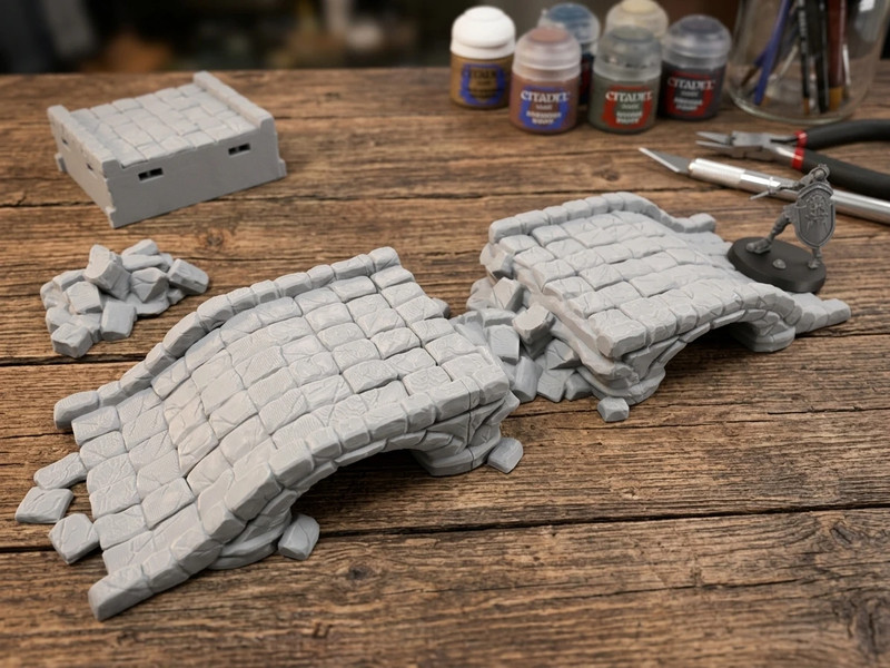 Puente de Piedra Escenografía para Saga - Terreno 28mm / 32mm