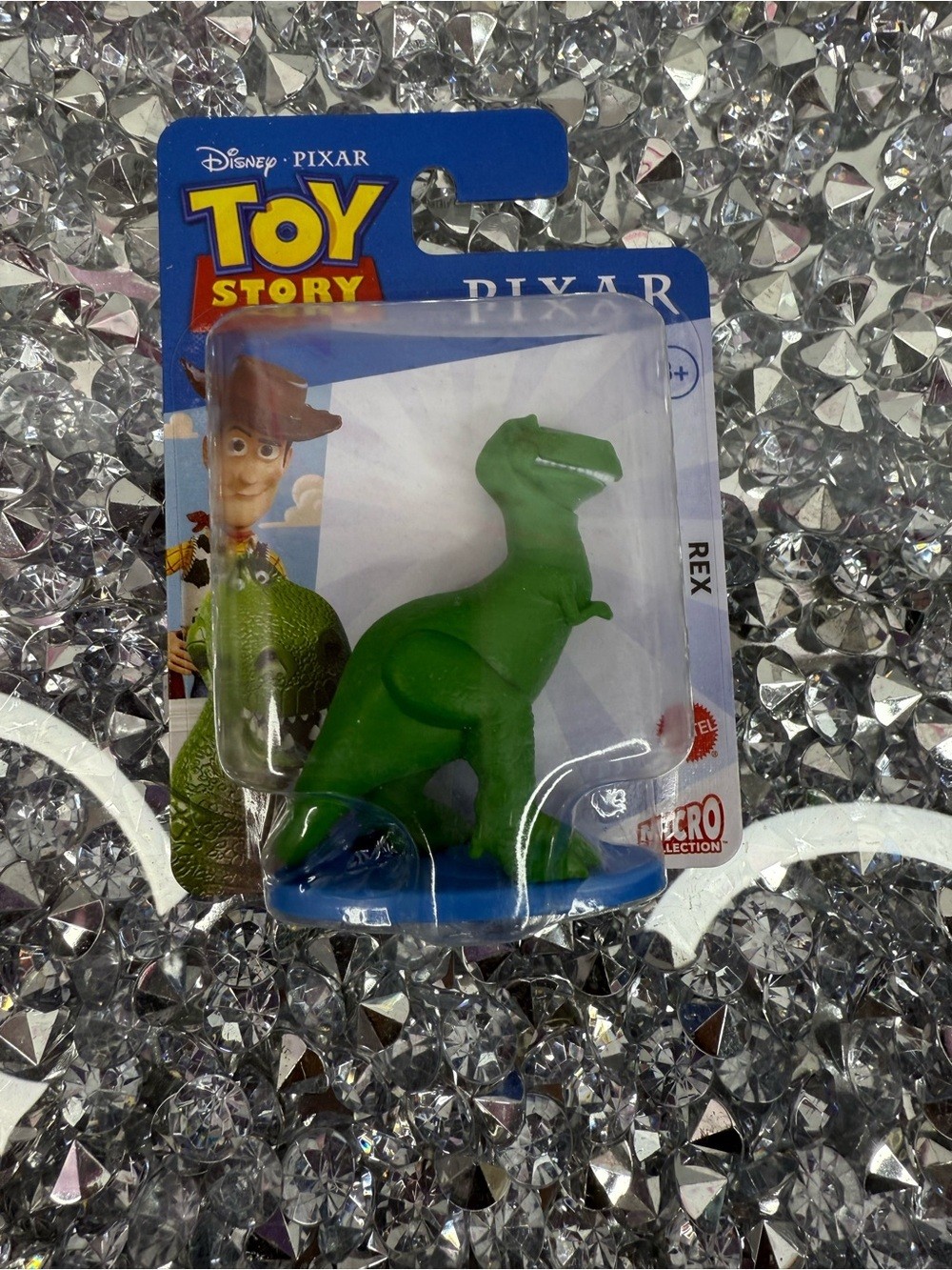 Disney Rex Toy Story Rex Green Dinosaur Figure on Blue Base