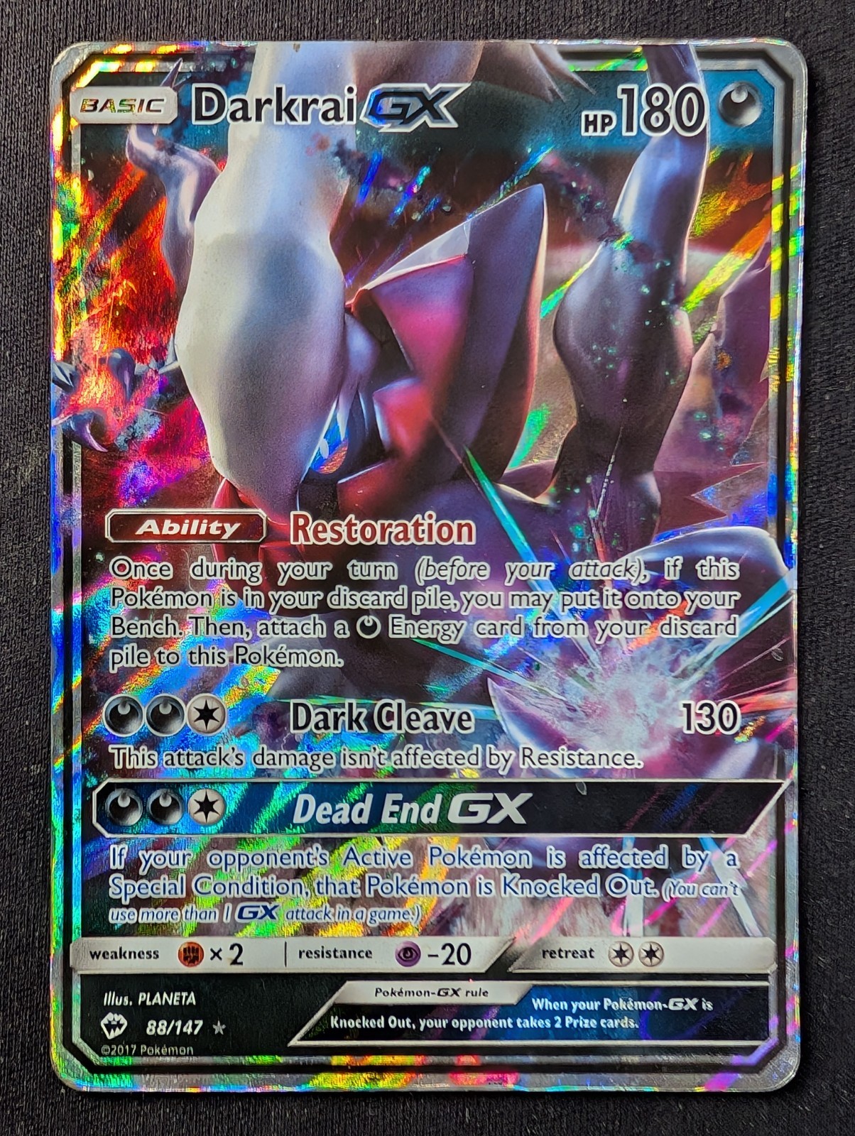 Darkrai GX - 88/147 - Ultra Rare - Burning Shadows (Pokemon) MP