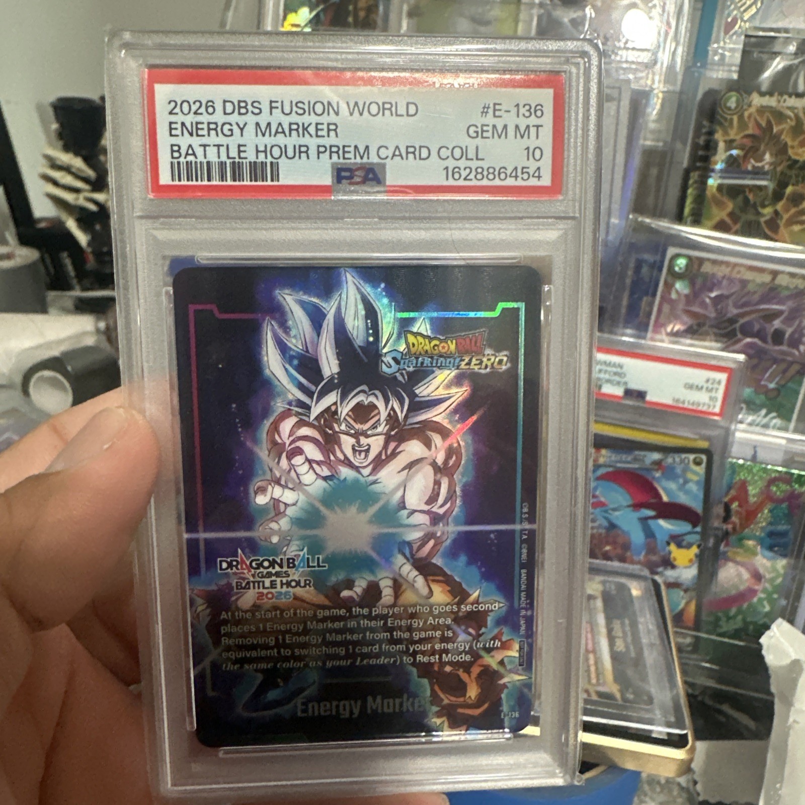 2026 DRAGON BALL SUPER FUSION WORLD #E-136 ENERGY MARKER PSA 10