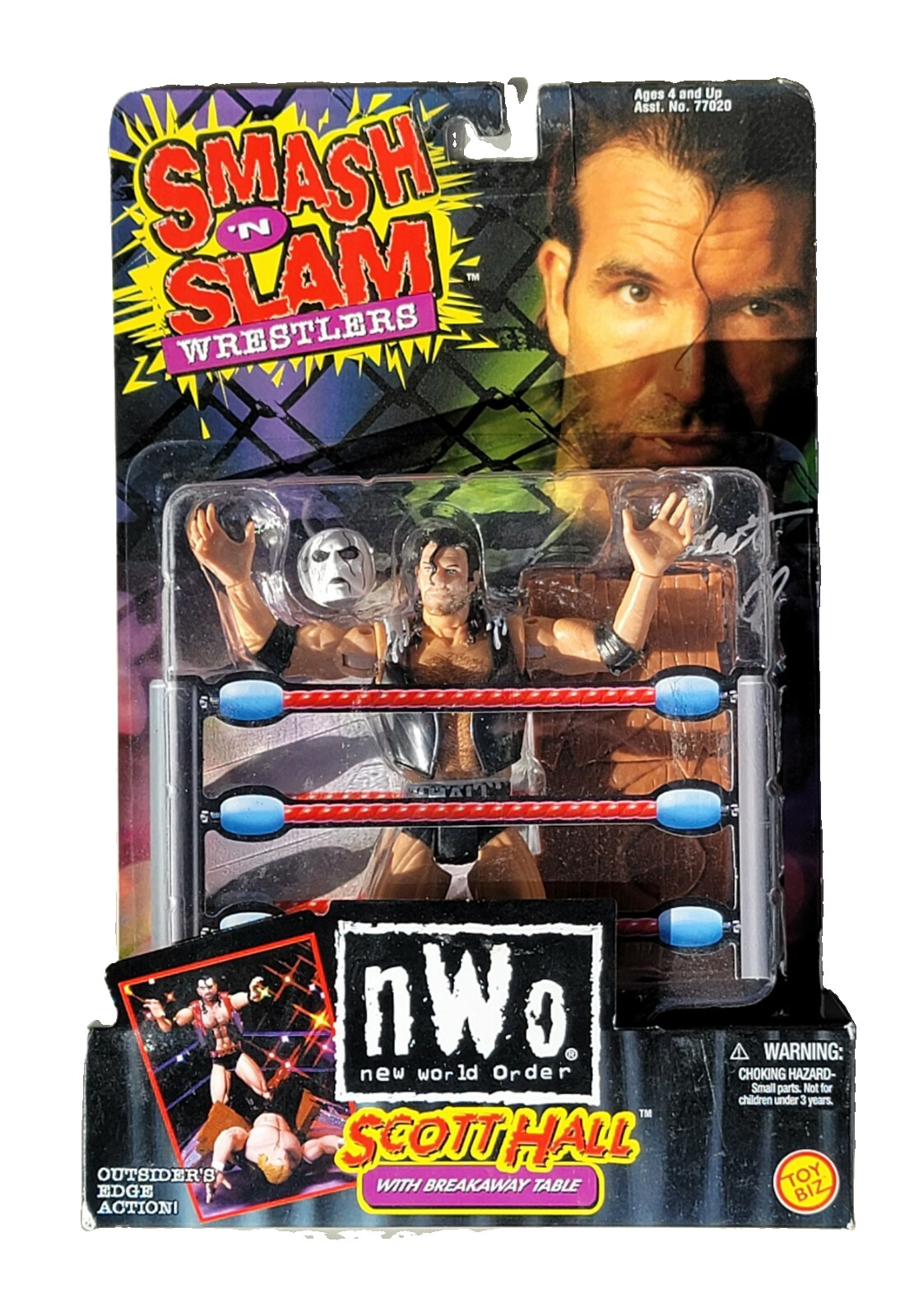 wcw wwf ljn wrestling superstars smash 'n slam scott hall wrestling figure