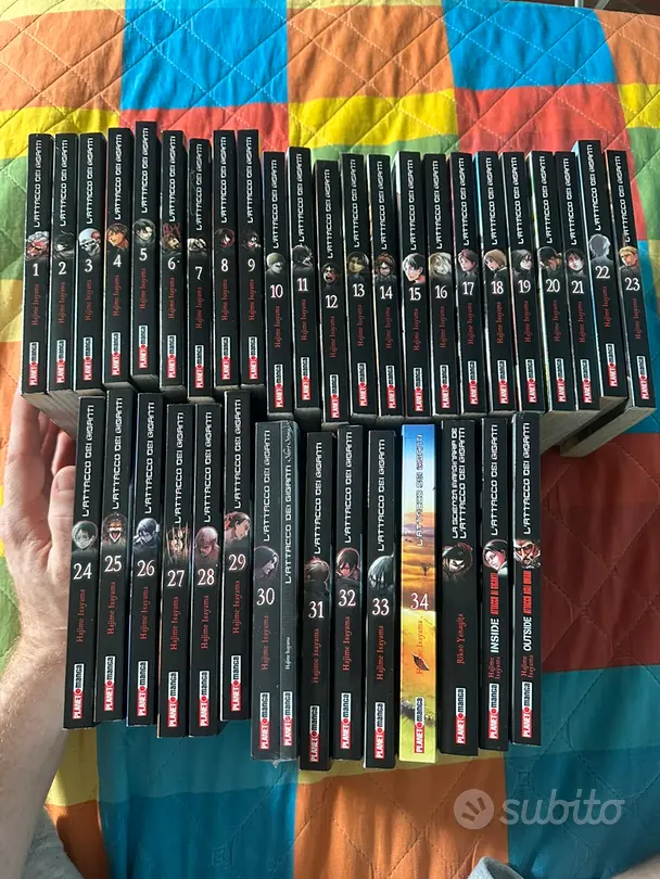 Manga attacco  dei giganti completo 1/34