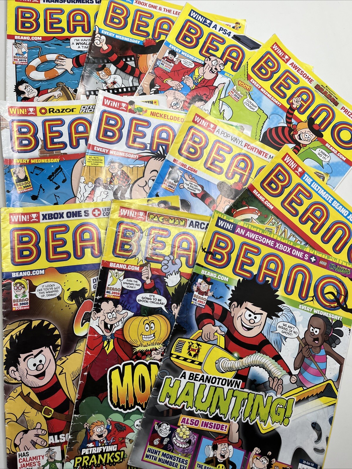 11 x BEANO COMICS  2018 - 2019  Bundle  - Dennis the Menace  / Minnie the Minx