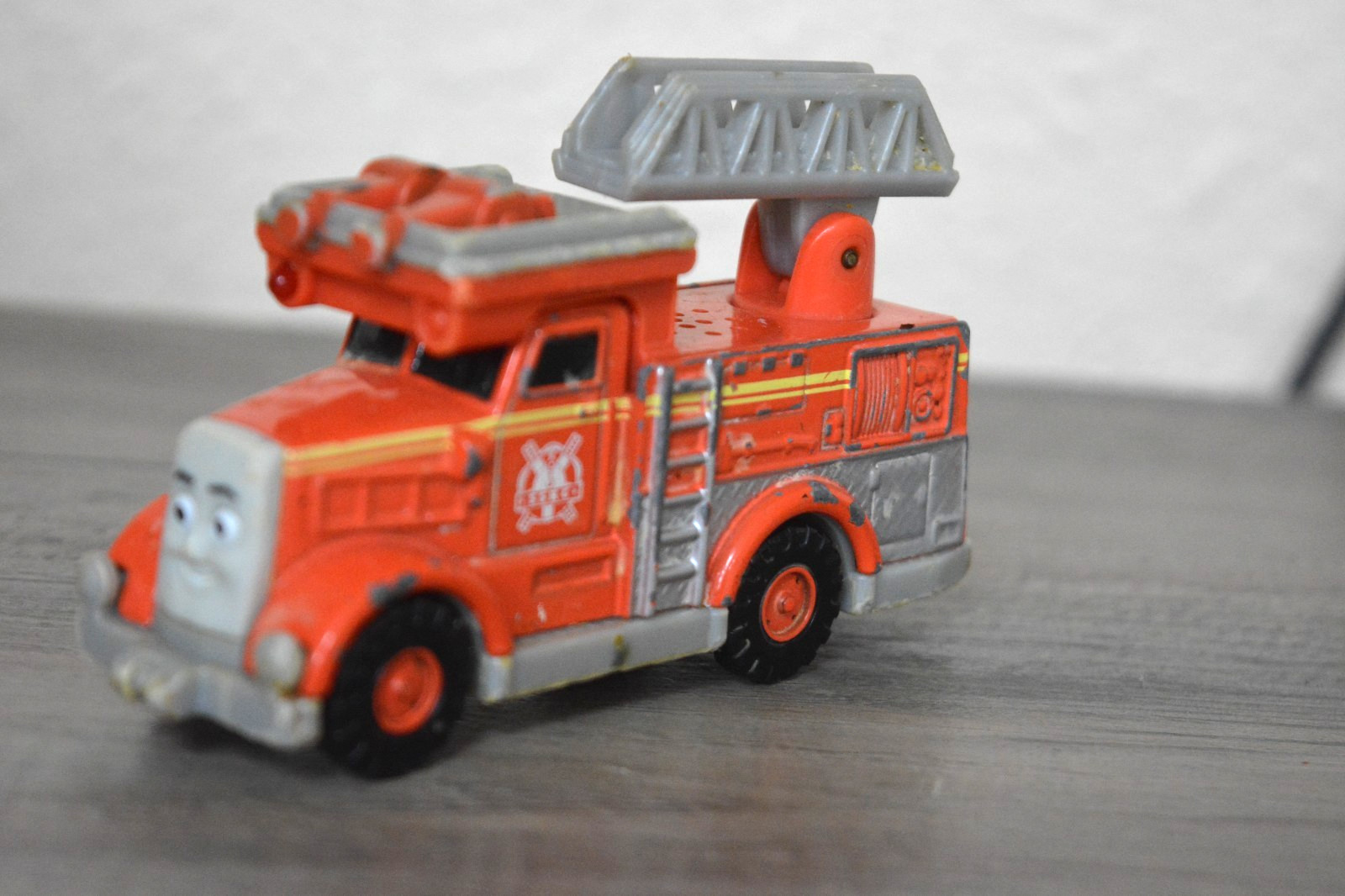 Talking Flynn Fire Engine Thomas & Friends DieCast treno in metallo non testato 2010 giocattolo