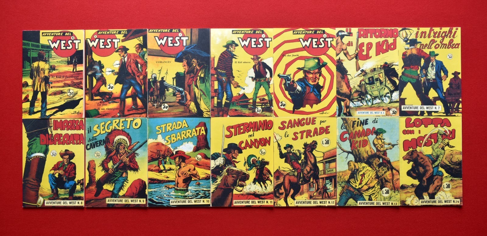 AVVENTURE DEL WEST  8^ SERIE 1/14 (YUMA) COMPLETA  Ed. AUDACE  ANASTATICA  (D)