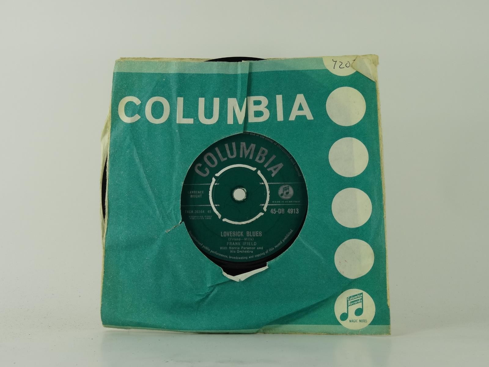 FRANK IFIELD LOVESICK BLUES (13) 2 Track 7" Single plus Picture Sleeve EMI RECOR