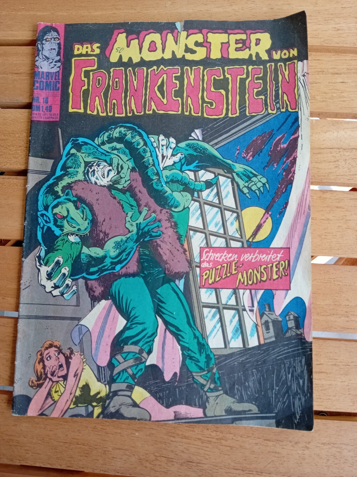 Il mostro di Frankenstein n.16/1975 "L'orrore diffuso d. Puzzle-Mostro"