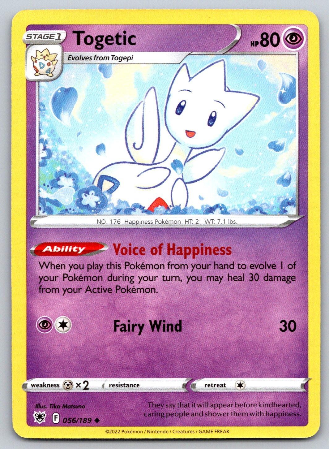 Togetic 056/189 Pokemon Radianza Astrale Non Comune Giocato Leggermente