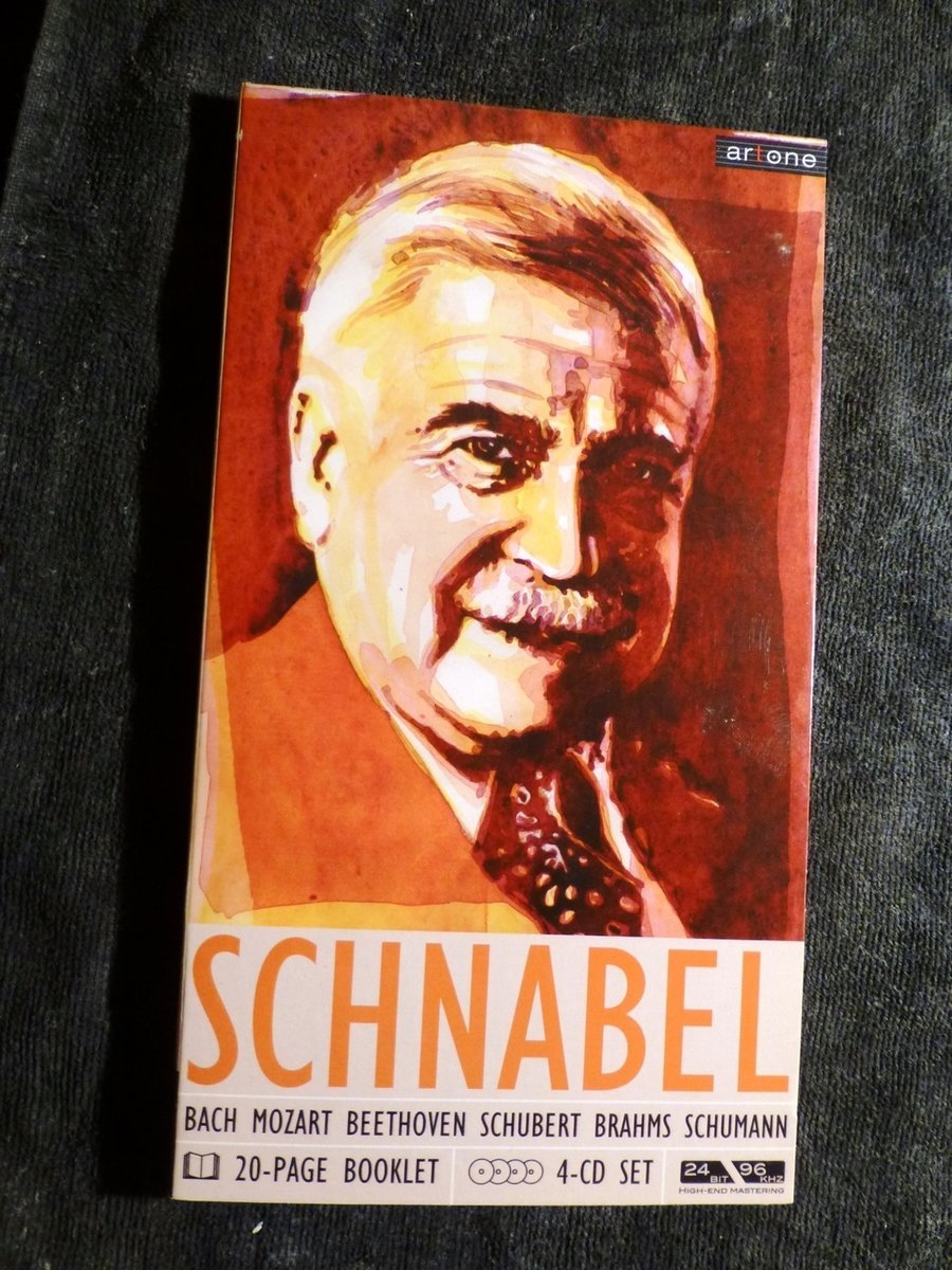 Artur Schnabel PIANO Bach Mozart Beethoven Schubert Brahms Schumann 4 CD BOX