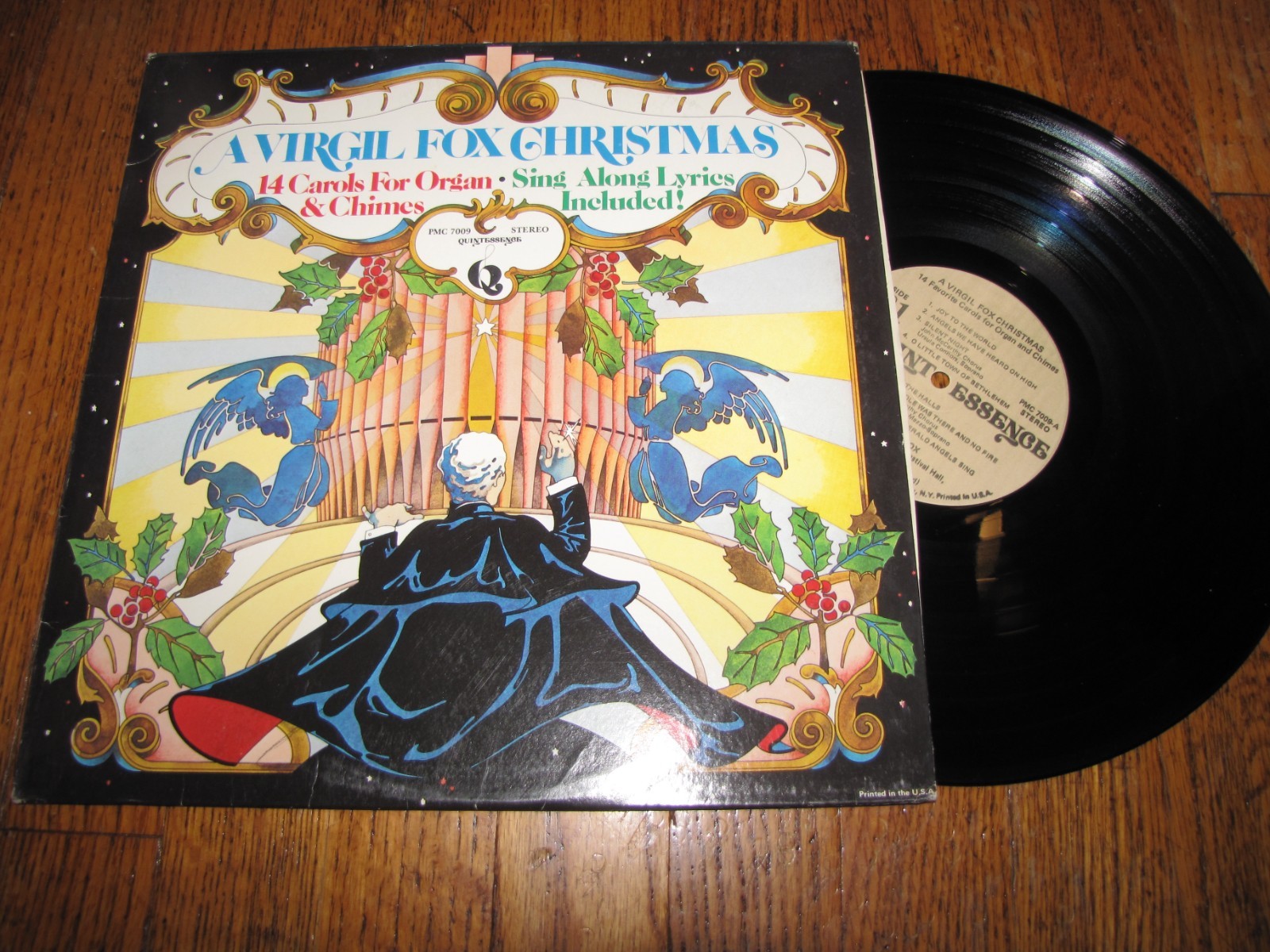 A VIRGIL FOX CHRISTMAS 14 CAROLS FOR ORGAN & CHIMES - QUINTESSENCE RECORDS LP