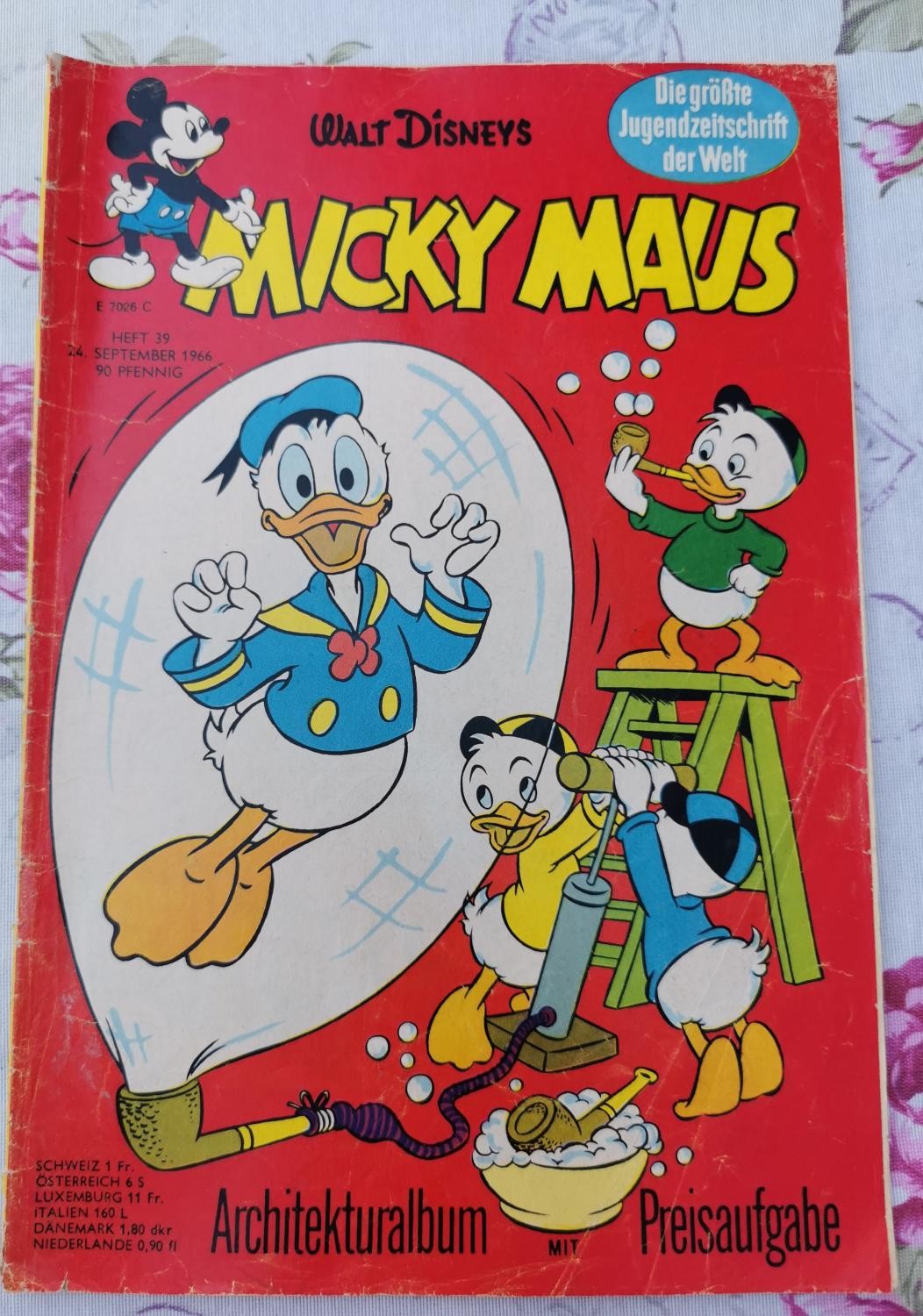 Libretto Topolino 39 del 24.09.1966 Walt Disney Hannover96 Burussia Dortmund