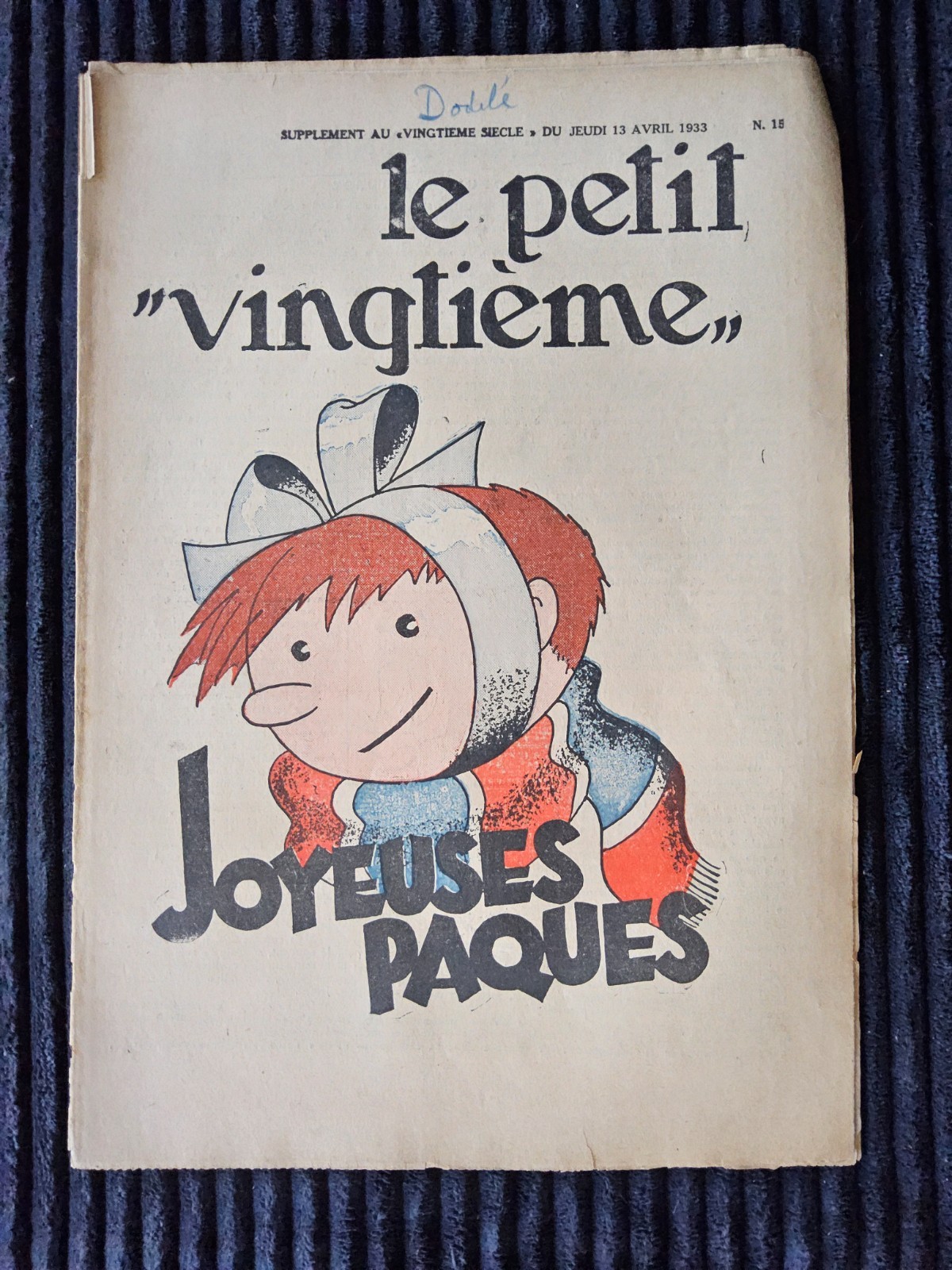 Tintin - Petit Vingtième - Numéro 15 de 1933