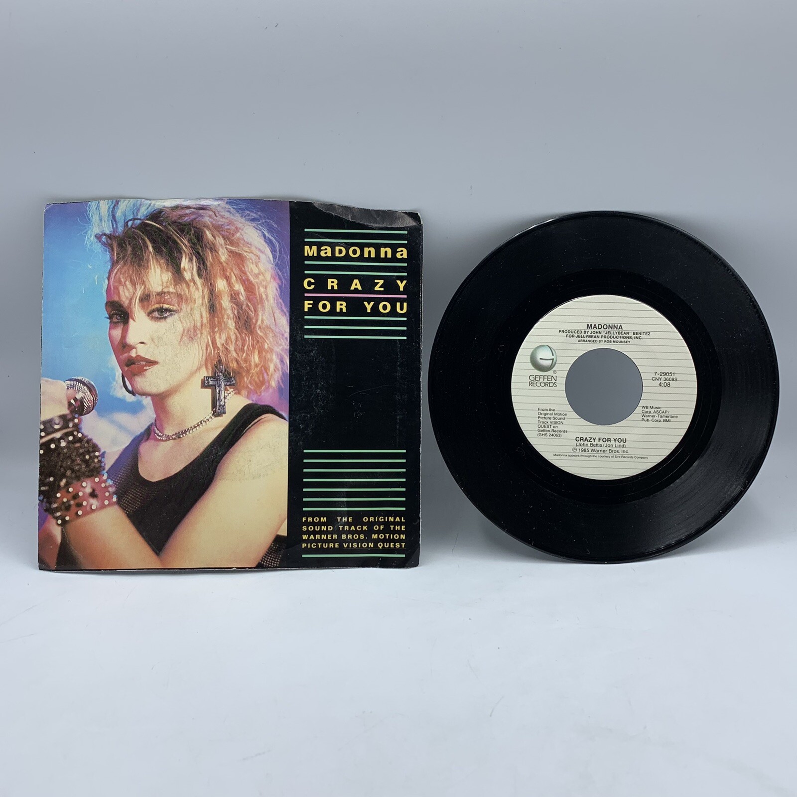 Madonna Crazy For You / Berlin No More Words (Vinyl 7" Single 7-29051) 1985