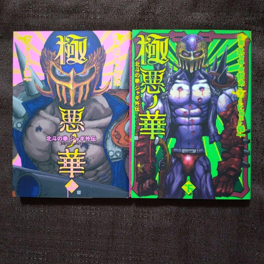 Gokuaku no Hana Hokuto no Ken Jagi Gaiden set superiore e inferiore manga 2 libri usati