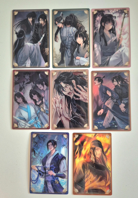 Lot 8 cartes en métal Mo Dao Zu Shi