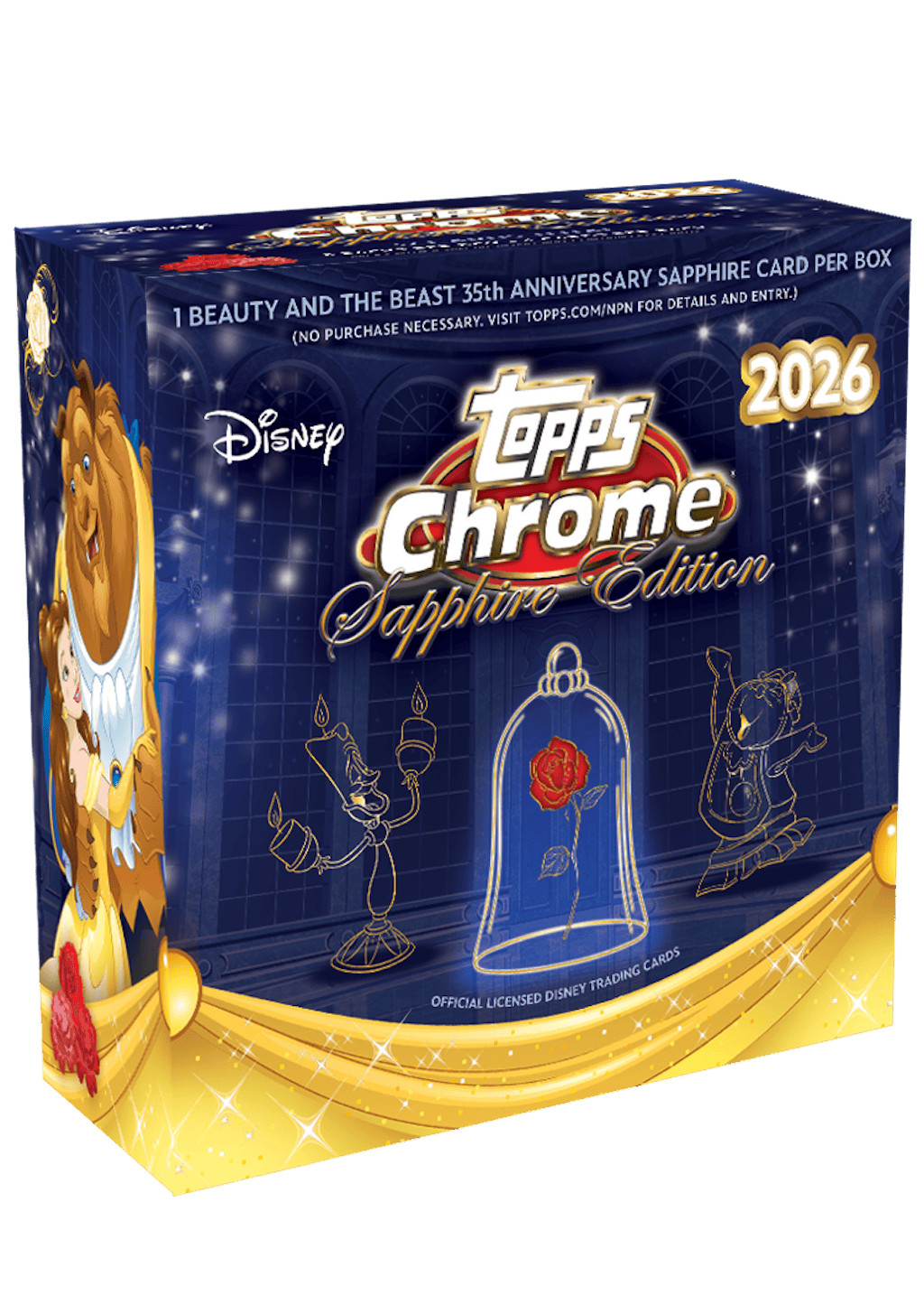 2026 Topps Chrome Disney Sapphire Edition Hobby Box - SIGILLATO A MANO