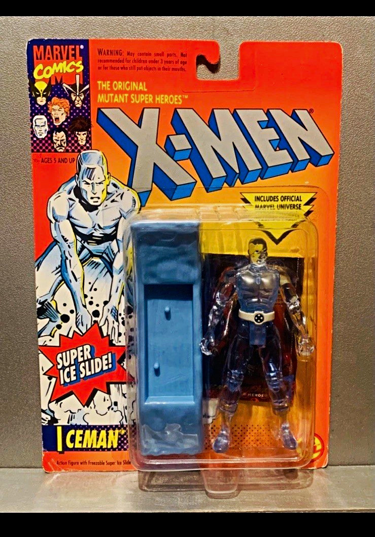 1993 Marvel Uncanny X - Men ICE MAN : Ice Slide 5”⭐️Sealed : Toy Biz : Rare⭐️