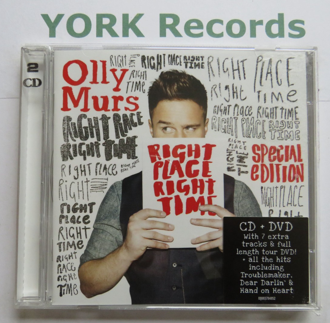 OLLY MURS - Right Time Right Place - Excellent Con CD  + DVD Album Set Syco