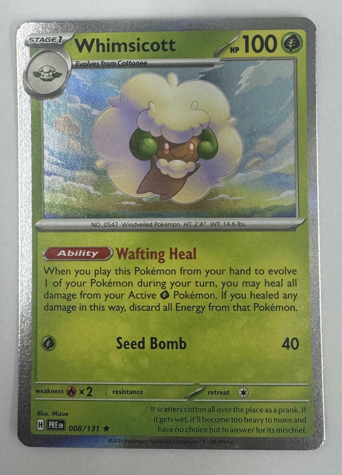 Whimsicott - 008/131 - Cosmos Holo - Promo - Scarlet & Violet - quasi nuovo/m