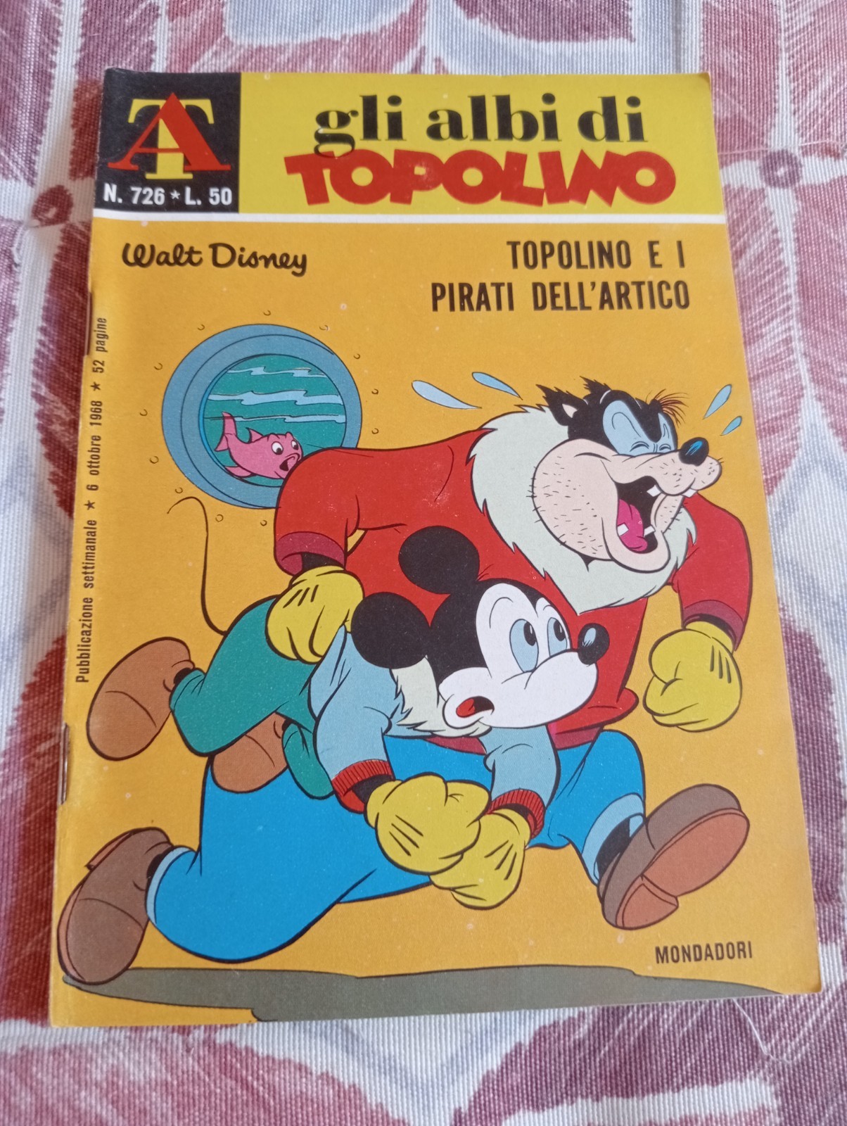 ALBI DI TOPOLINO N. 726 Mondadori 1968 MONDADORI CON BOLLINO