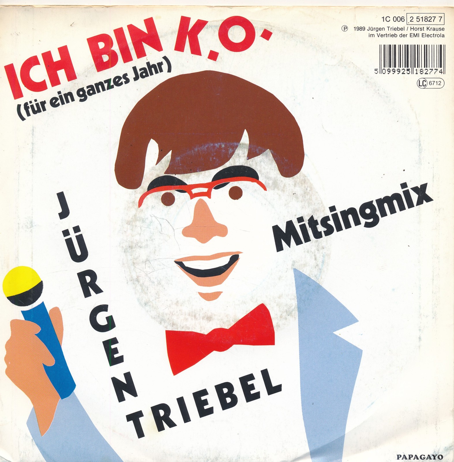Ich bin K.O. / Mitsingmix - Jürgen Triebel - Single 7" Vinyl 185/13