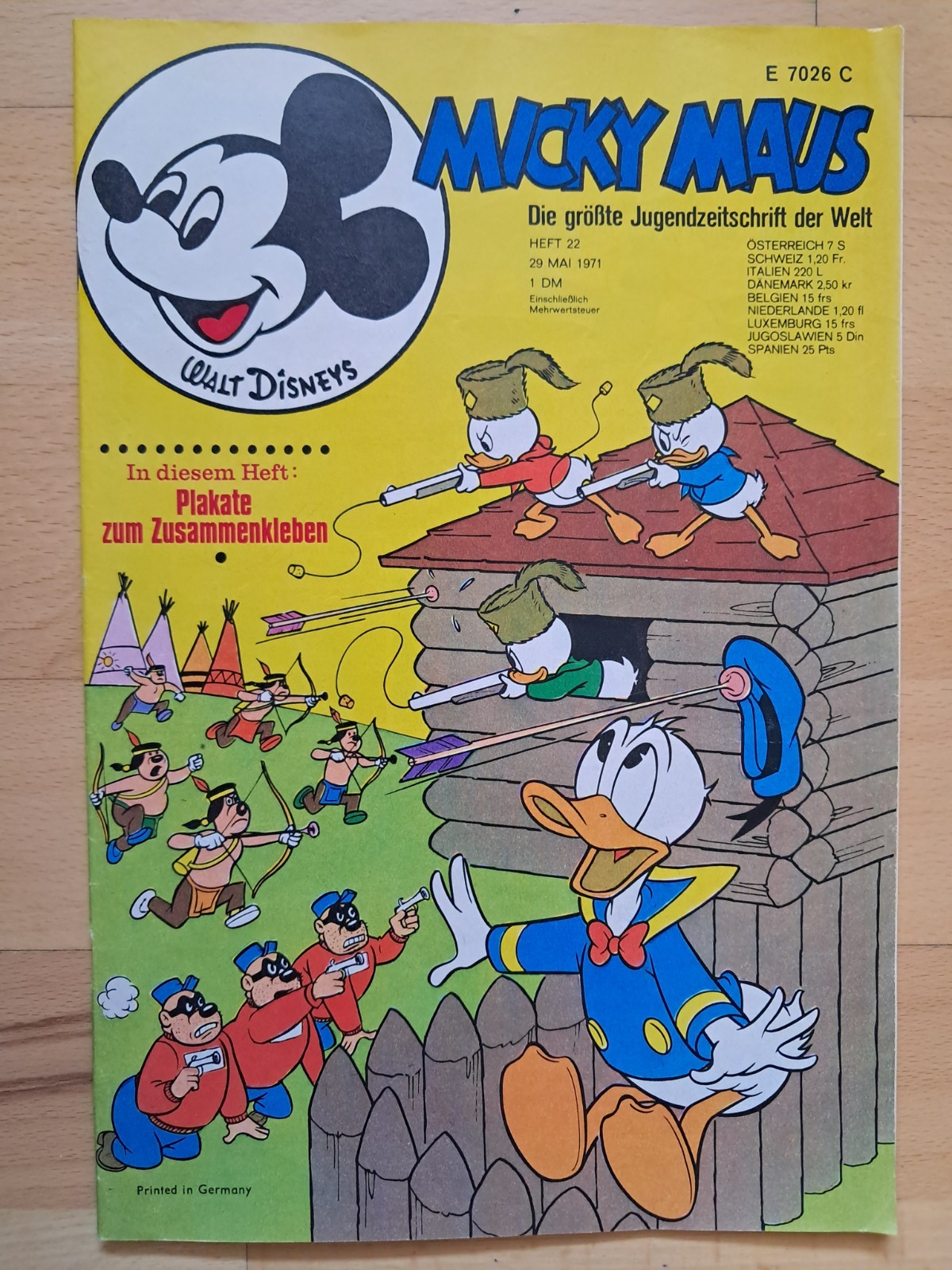 Topolino n.22 del 29.5.1971 con pagine pieghevoli, Franz Beckenbauer - TOP Z1