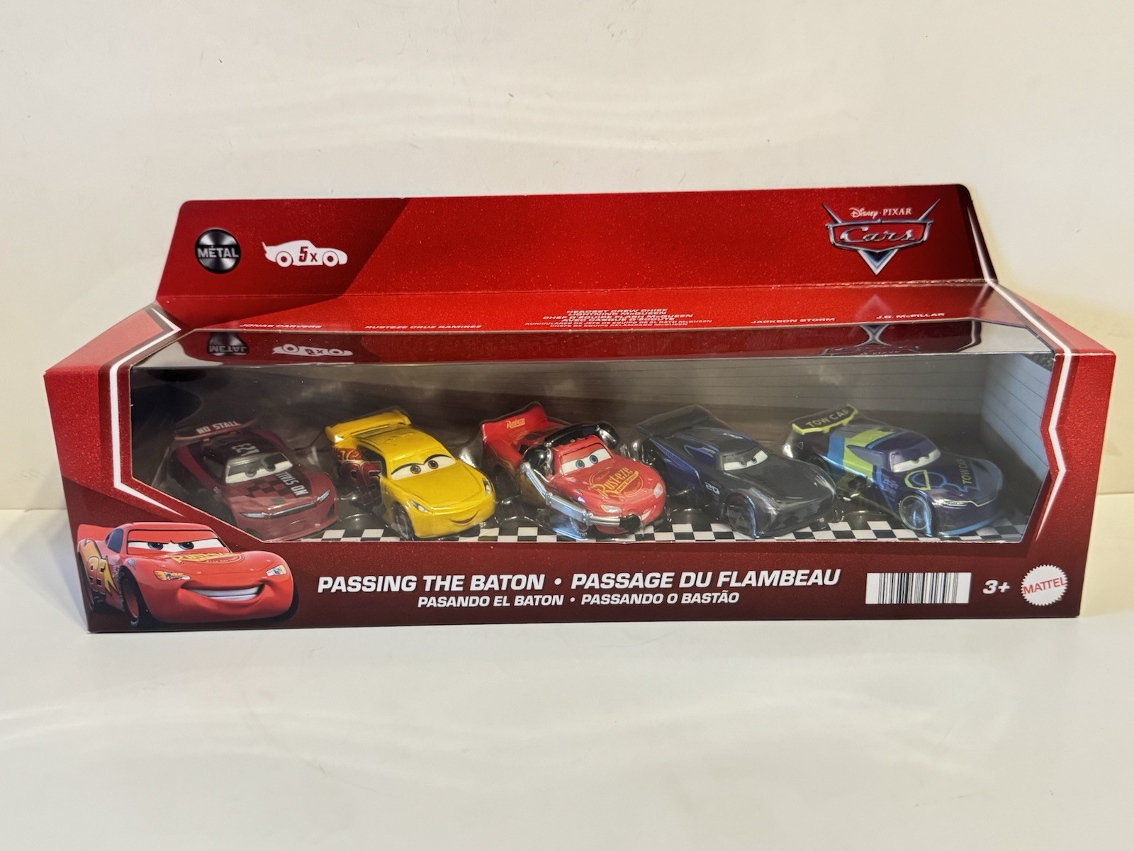 Disney Pixar Cars Passing the Baton 5pk w/ Lightning McQueen Headset Crew Chief