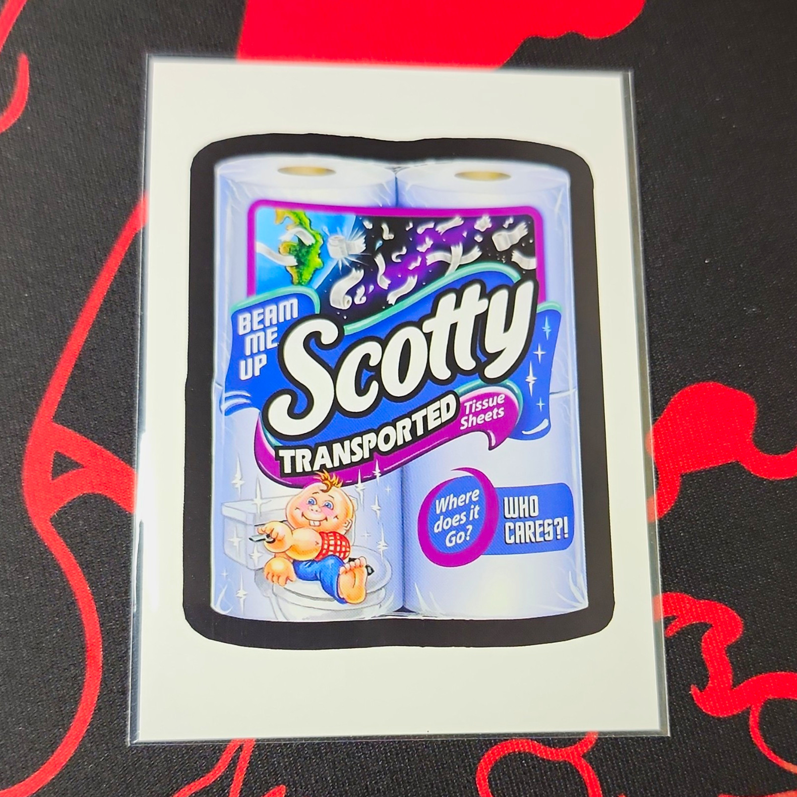Adesivo Topps 2023 Garbage Pail Kids Wacky Packages WP-3 Beam Me Up Scotty