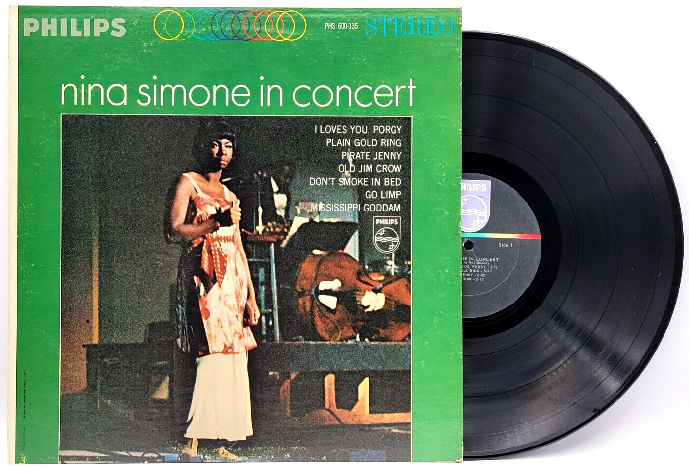 NINA SIMONE - NINA SIMONE IN CONCERT - JAZZ LP  PHILIPS VG/VG+