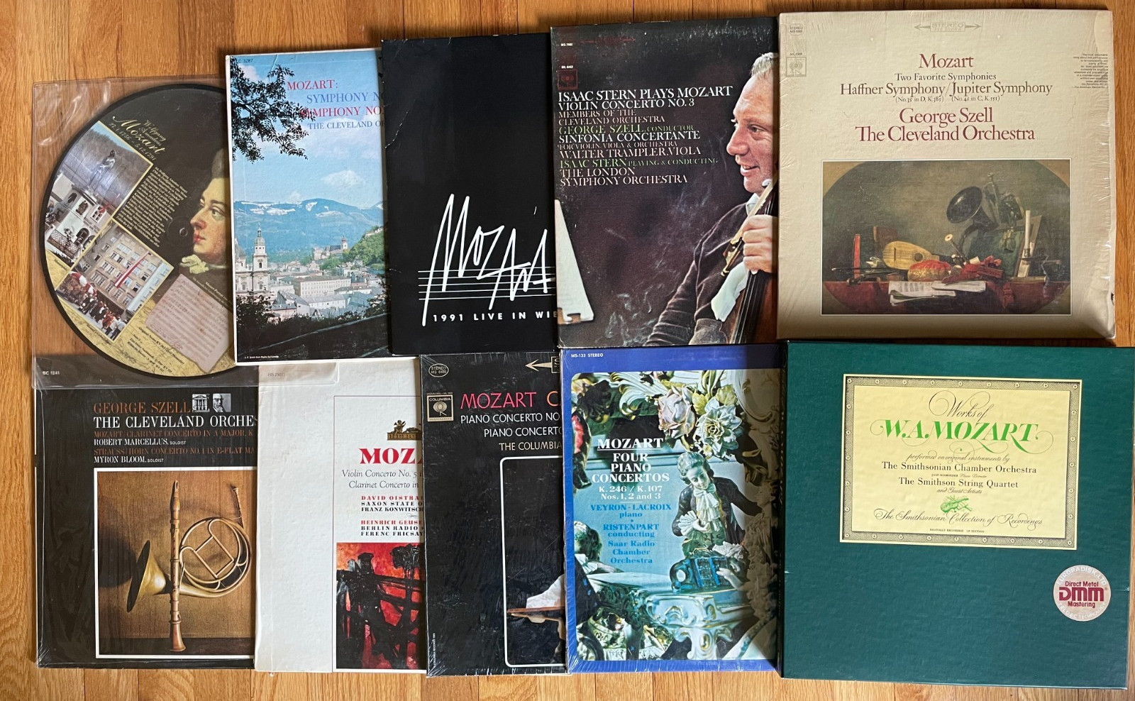 LOT OF 15 CLASSICAL RECORDS/MOZART