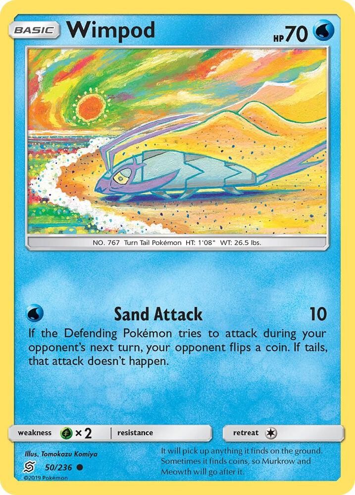 Wimpod #50/236 Sm - Unified Minds Common Pokemon TCG LP