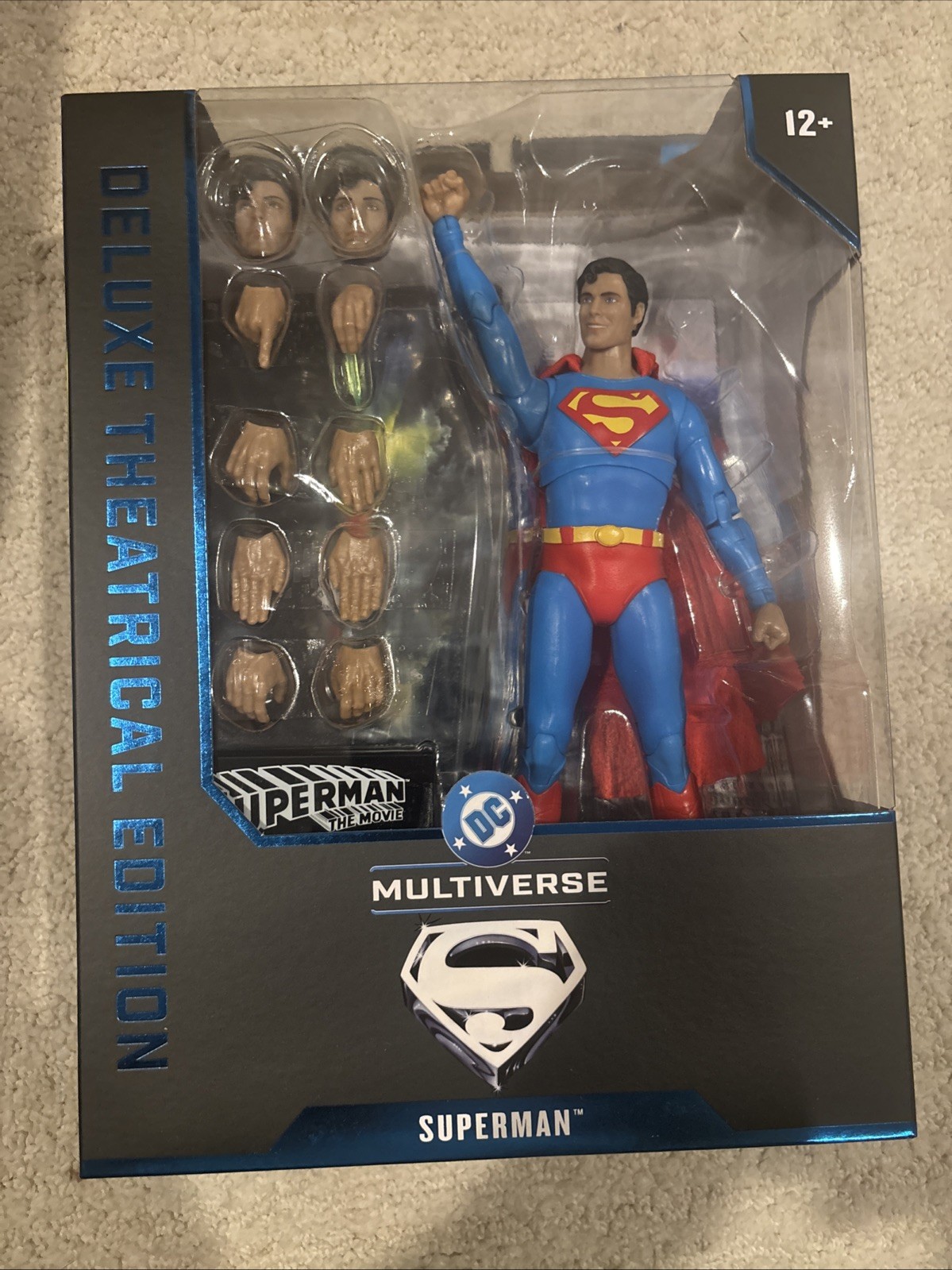 McFarlane DC Deluxe Theatrical Superman Christopher Reeves 1978 Movie In Hand!!