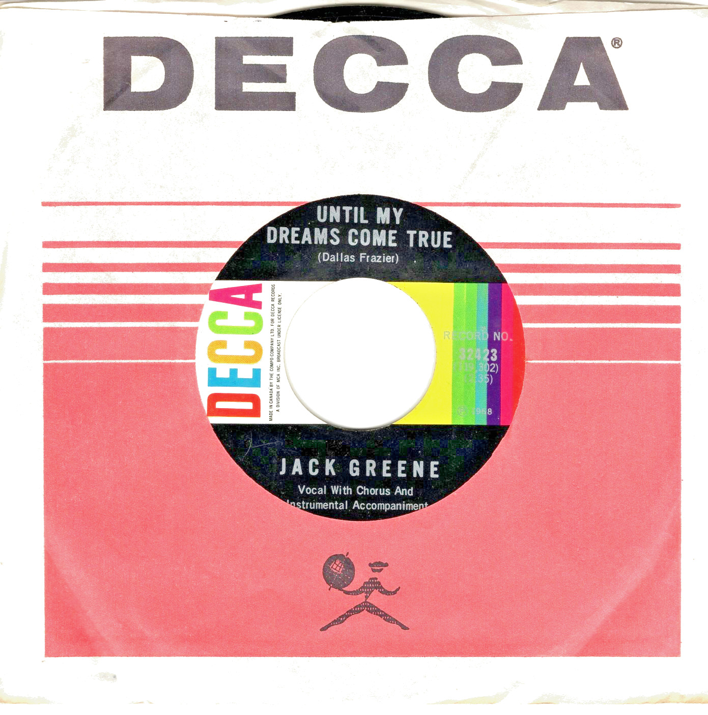 JACK GREENE:   Until My Dreams Come True /We'll Try A Little.. "IMPORT" 45 12970