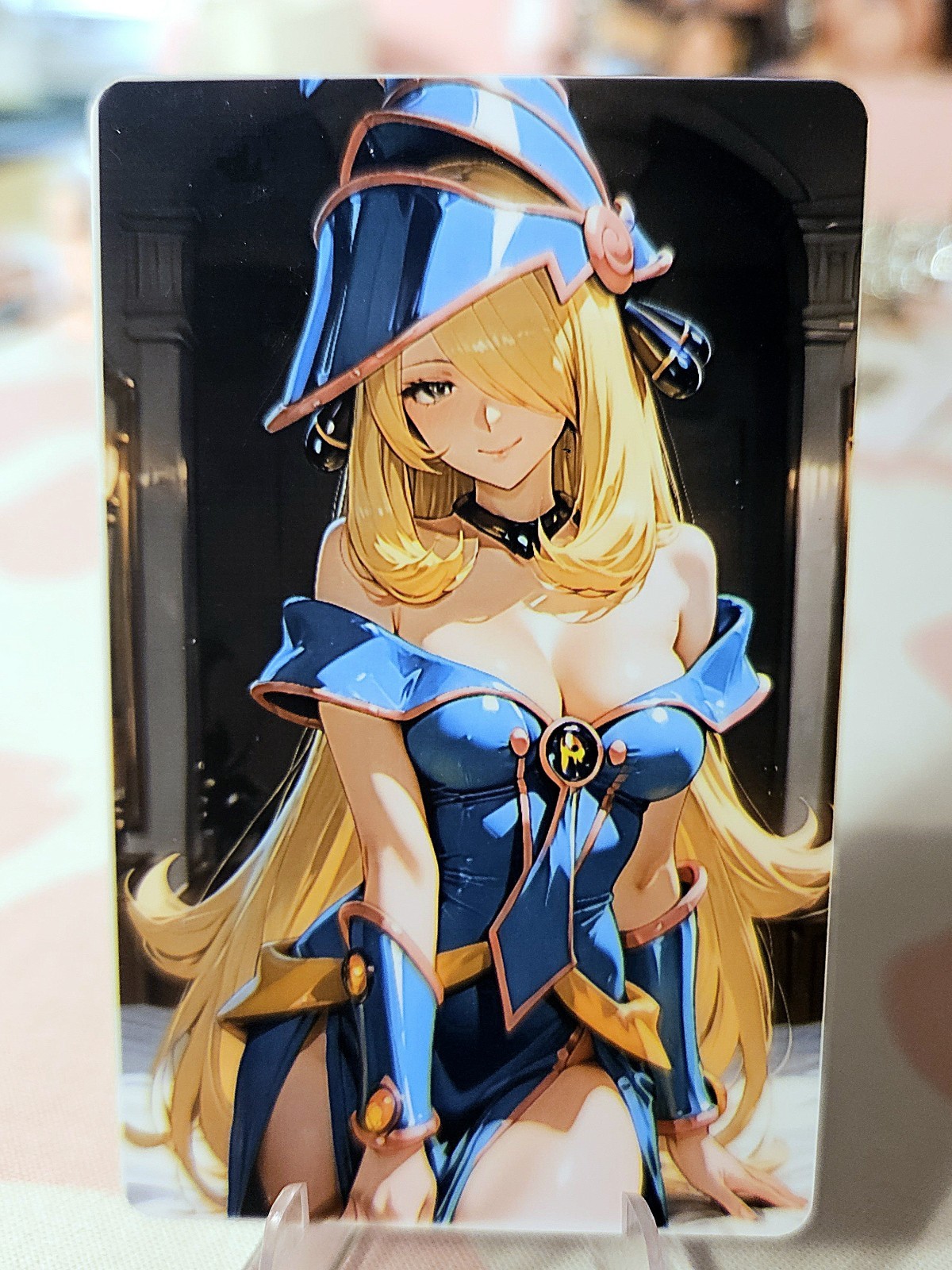 Cynthia Plastic Waifu Trading Card Pokemon