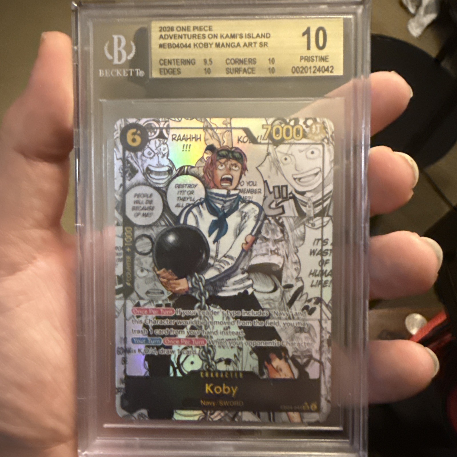 One Piece TCG Koby Manga Alt Art BGS 10