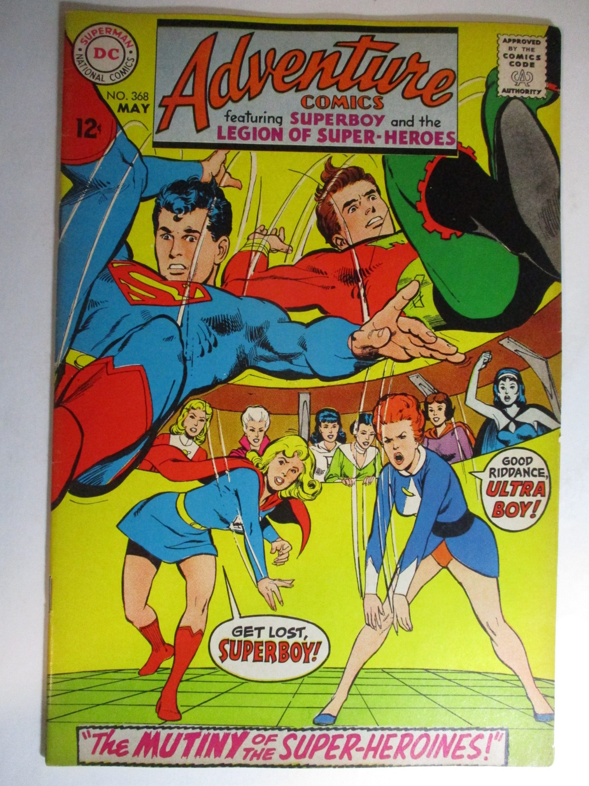 Adventure #368, Superboy & Legion, copertina Neal Adams, fine, 6.0, pagine OW