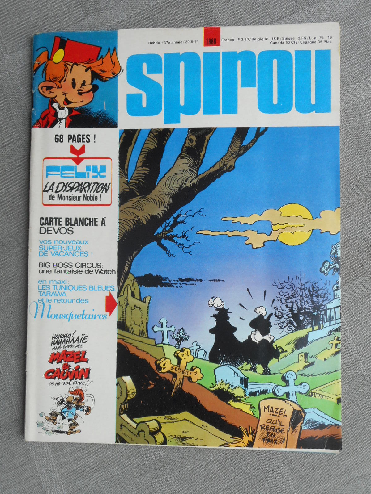 HEBDO SPIROU N°1888 Stato Corretto/ Buon Stato Con Supplemento Classico DUPUIS