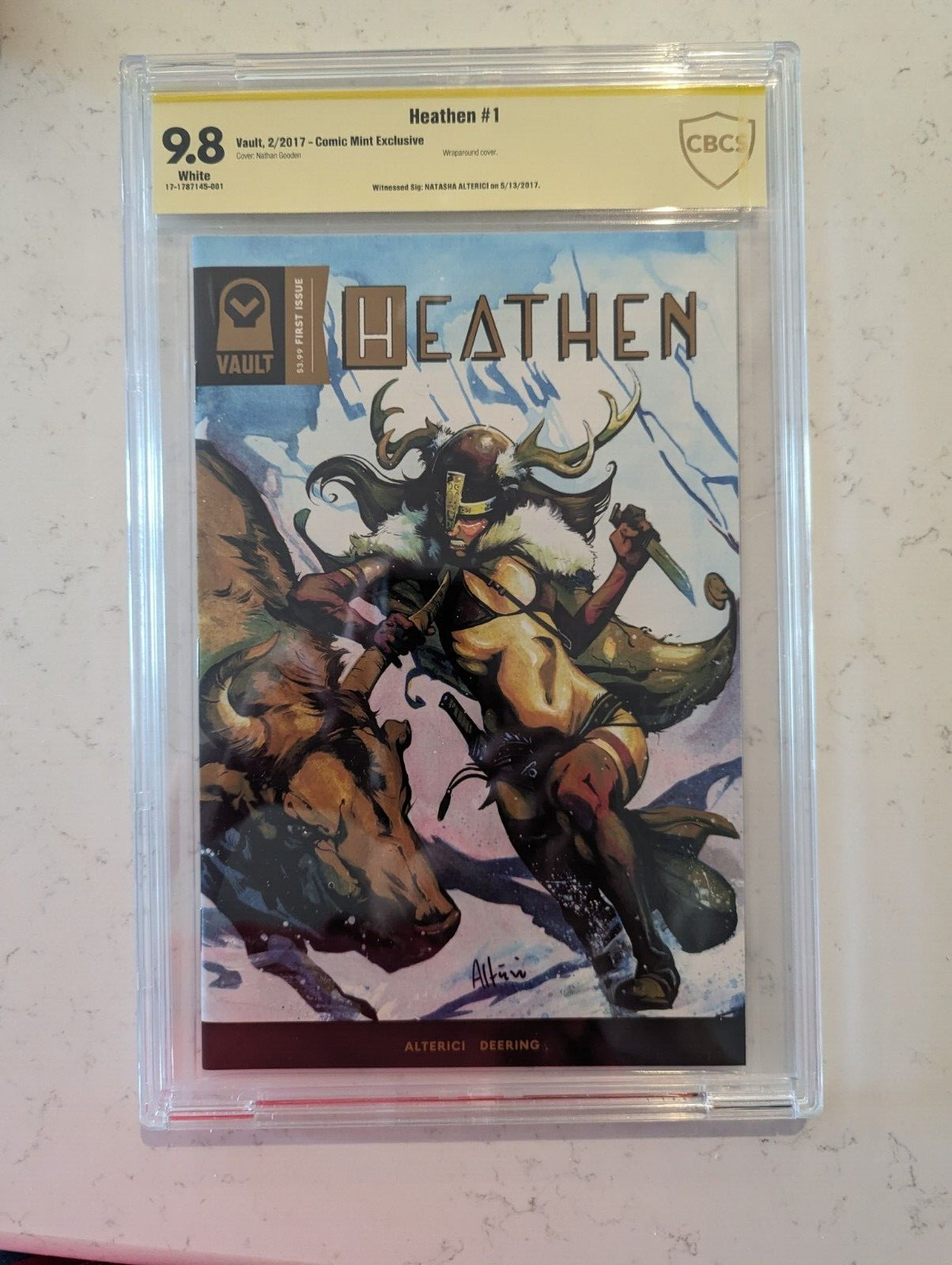 Heathen 1 Comic Mint Exclusive Signed Alterici RARE Variant CBCS (like CGC ) 9.8