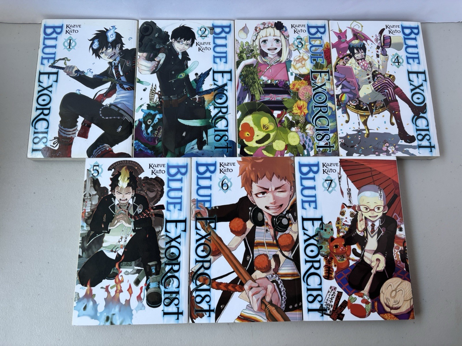 Blue Exorcist Manga Lotto Volumi 1-7 Kauze Kato Inglese Shonen Jump Advanced Viz