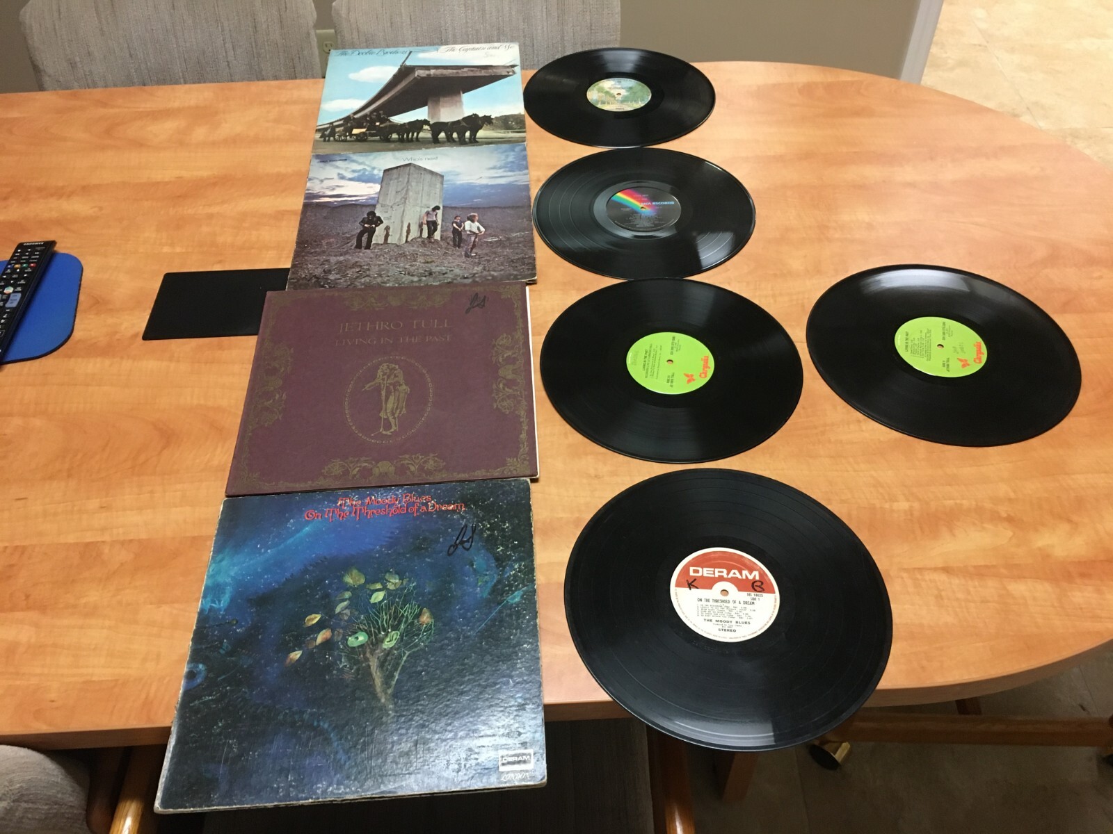 Lot of 4 Pop & Lite Rock Records 33 RPM Doobie Brothers The Who Jethro Tull