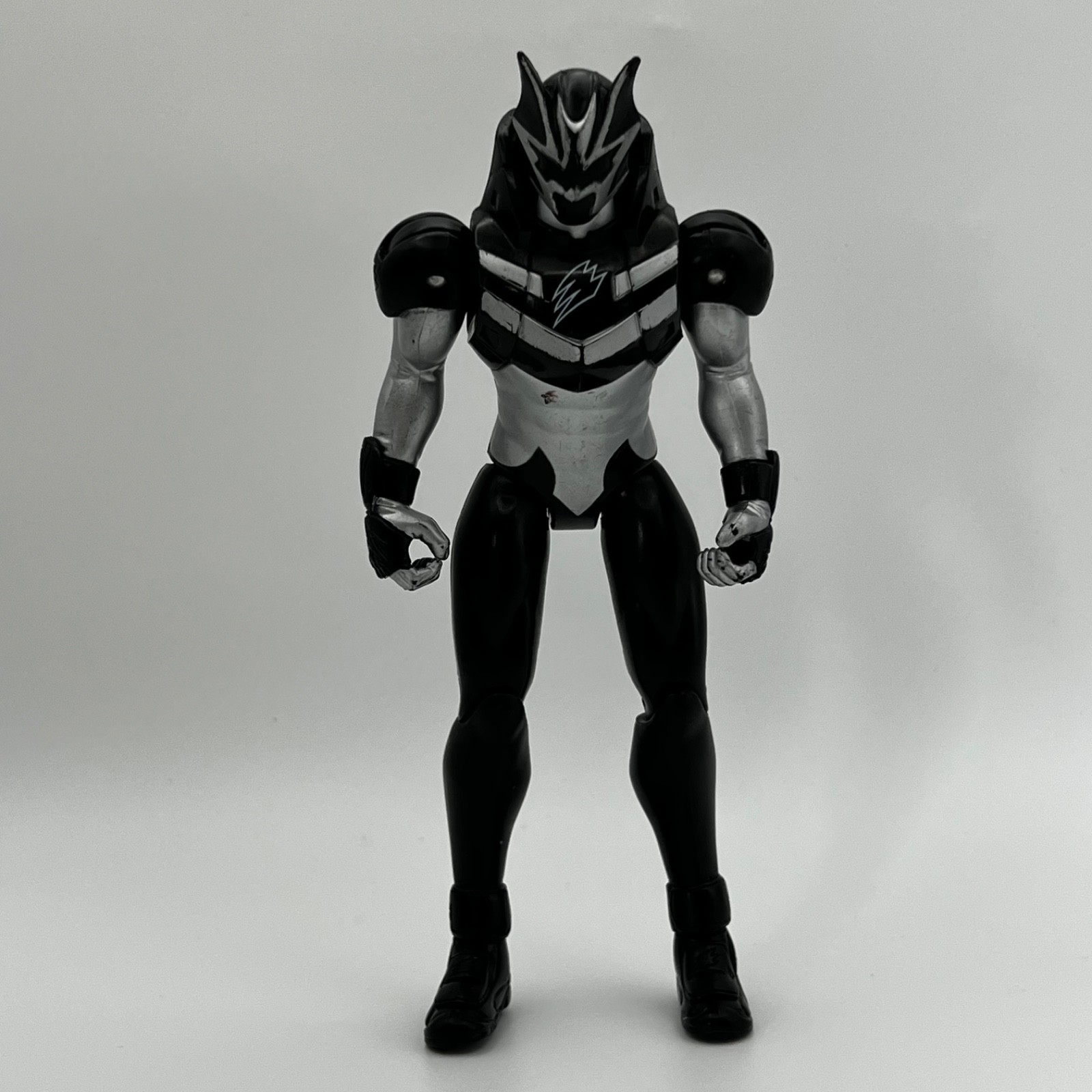 Modellino Power Rangers Jungle Fury Black Bat Ranger Bandai 2007 5,5" #P