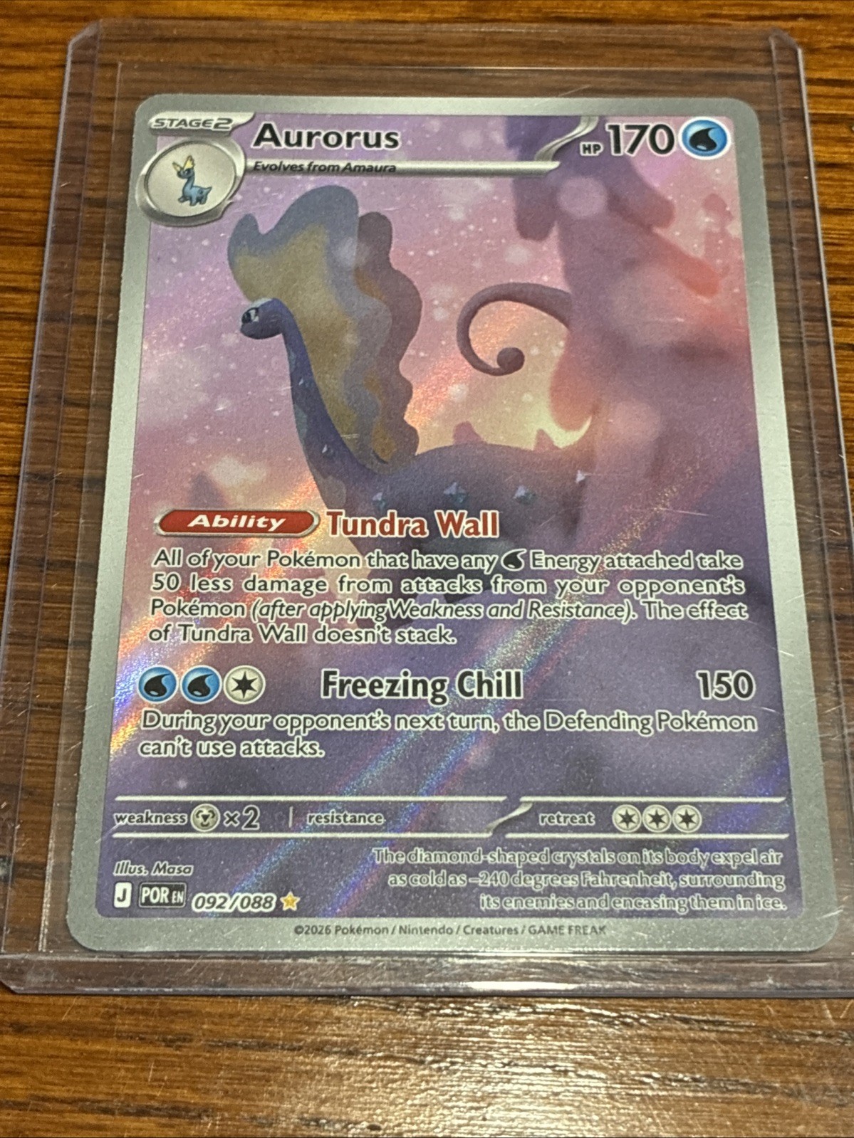 Pokémon Aurorus Illustrazione Rara 92/88 Perfetto Ordine